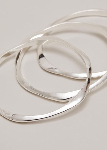 Phase Eight Irregular Bangle Set Jewellery Silver Australia | GL6470218